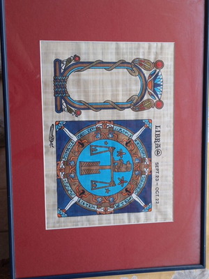 Egyptian papyrus in frame new