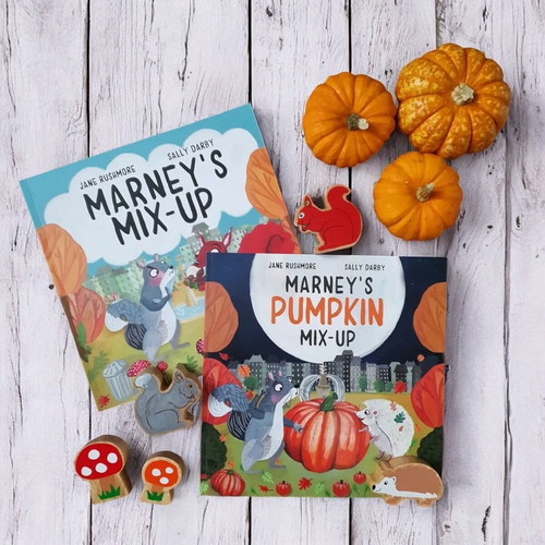 Set of 2 new autumn picture books for children about Squirrel