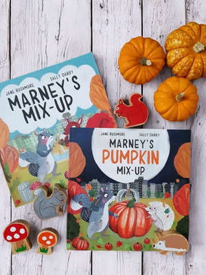 Set of 2 new autumn picture books for children about Squirrel