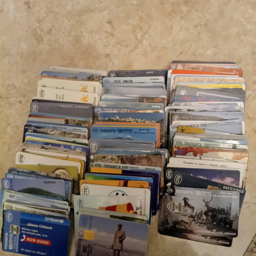 Phone card collection like new, 112 cards from Greece and Cyprus