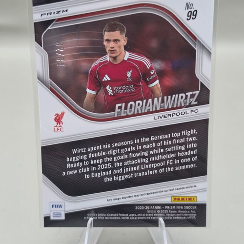 2025-26 Panini Prizm FIFA Florian Wirtz Choice Red /88 card