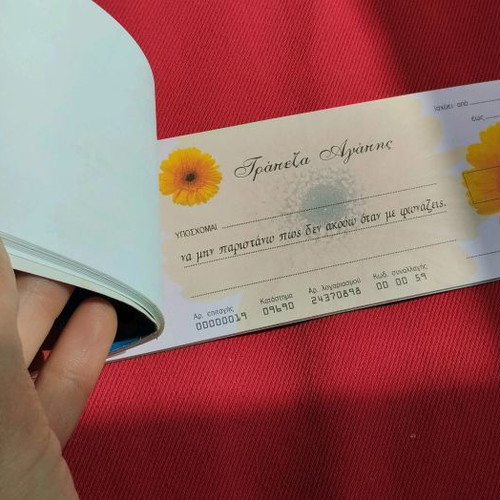 Love Checks Notepad used for Mom