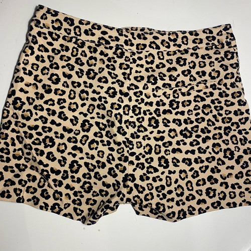 Tally Weijl Leopard Print Shorts size 38 like new, beige and brown