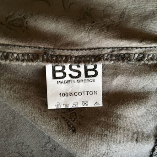 BSB short dress with hood, light grey, cotton fabric