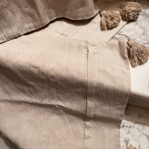 Pillowcases new cotton vanilla beige linen set of 3