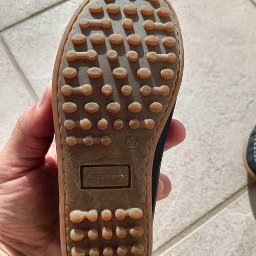 Pablosky leather boys' moccasins Navy blue like new, size 27