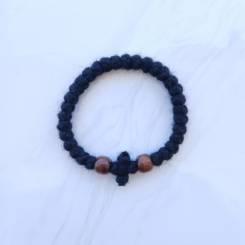 Hand prayer rope 30 knots made to order from wool