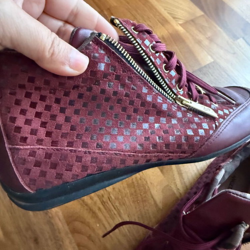 Burgundy leather ankle boots size 37 like new