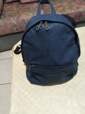 Women's backpack like new, synthetic leather and polyester