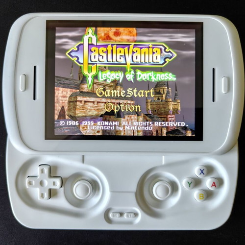 Anbernic RG Slide handheld console with 7K games, 256GB storage, 4.7 inch 120Hz touchscreen