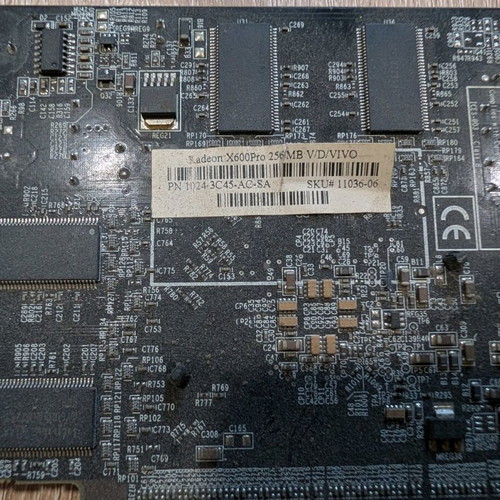 Sapphire Radeon X600 Pro 256MB graphics card used with VIVO