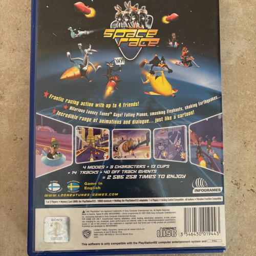Space Race PlayStation 2 case and manual used, English