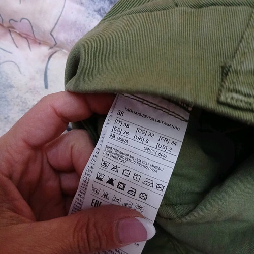 Benetton pants khaki used, size S
