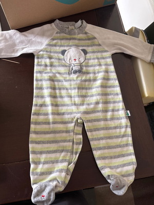 Velour baby romper pajama 74cm like new