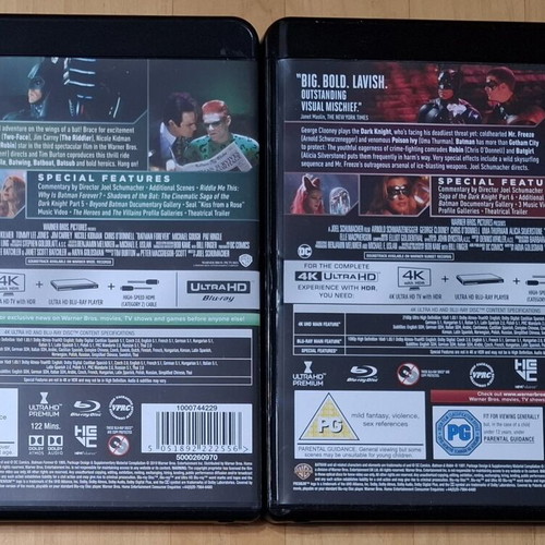 Batman 4K Ultra HD Blu-Ray set like new, action, adventure, fantasy