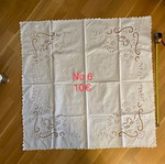 Cutwork tablecloth like new, about 1 meter