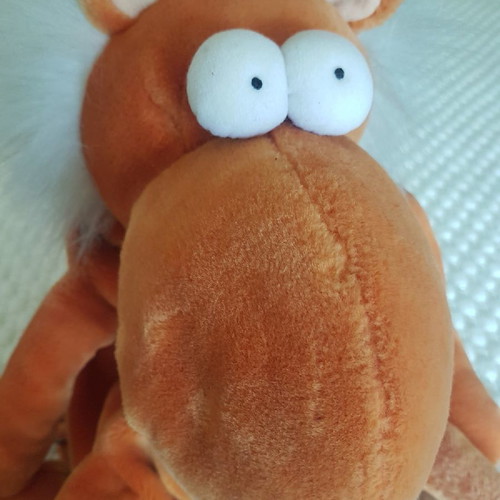 Mordillo large plush collectible backpack with orange lion