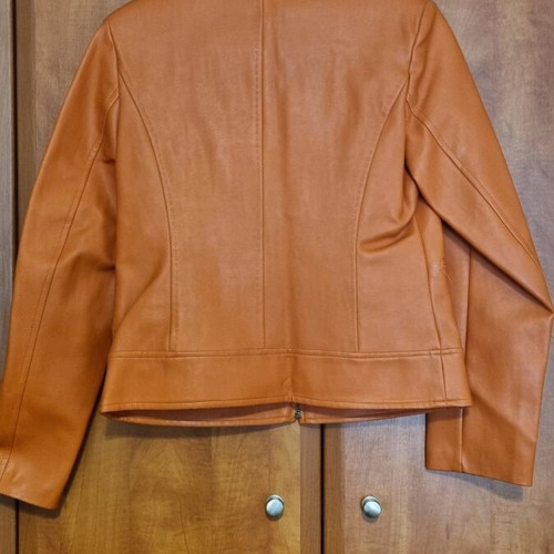 Dress and jacket set used, brown and orange