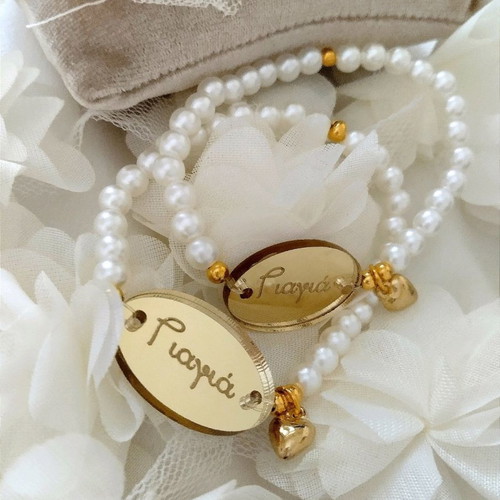 Handmade elastic baptism bracelets new for family members