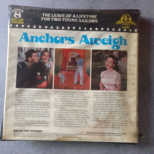 Anchors Aweigh Super 8 vintage film used, MGM color sound