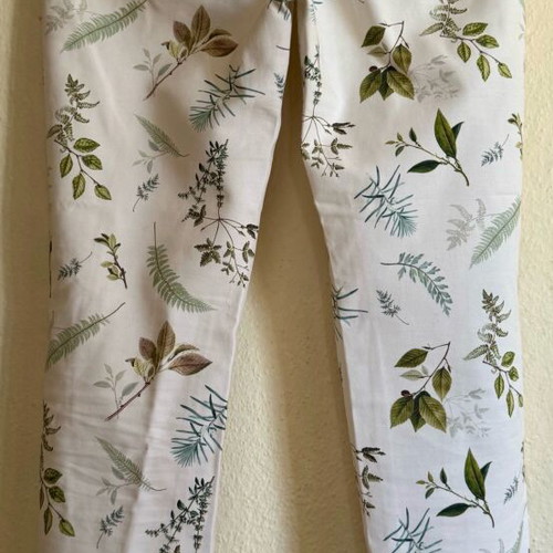 Mango floral cotton pants