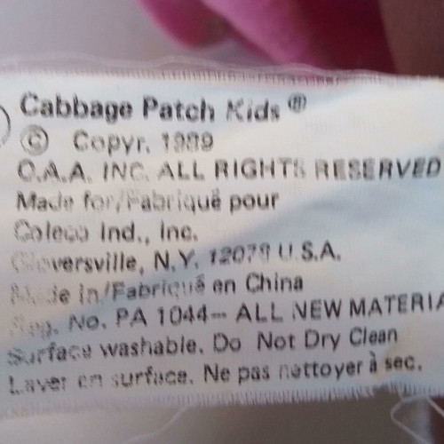 Vintage Cabbage Pads Kids CPK Coleco African American boy 1989 used