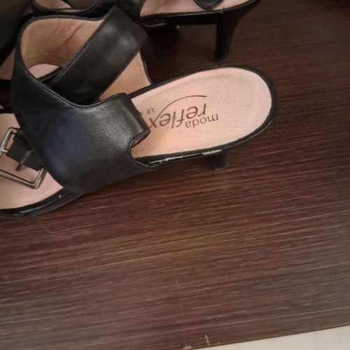 Leather sandals used, size 41, black