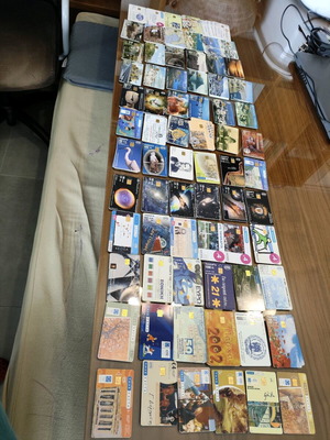 Phone cards used, 97 pieces, 2004 Olympic Games