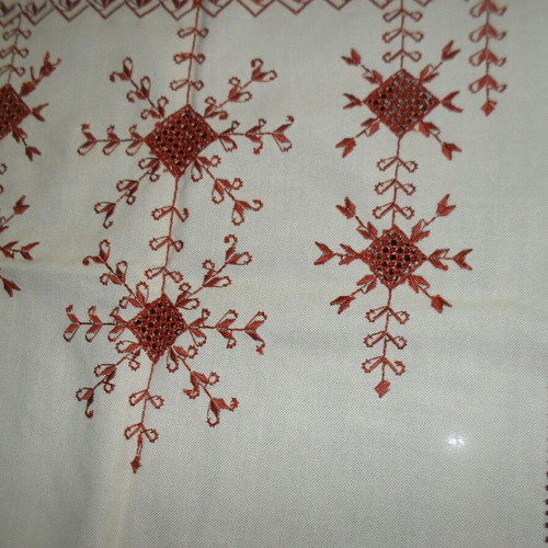 Set of 3 Handmade Embroidered Table Linens Like New