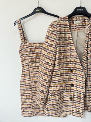 Set blazer and checked dress new