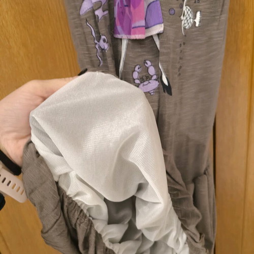 Girls' dress like new brown-gray with girl figure