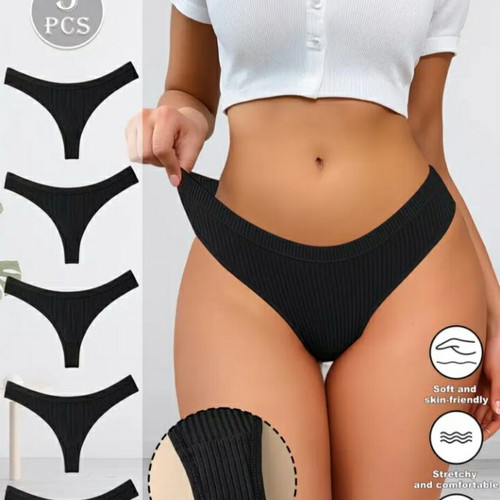 Women's underwear set 5 pieces size XL black new