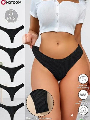 Women's underwear set 5 pieces size XL black new