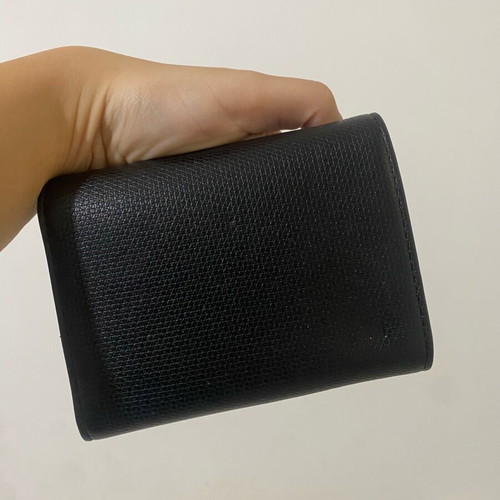 Tommy Hilfiger Black Leather Wallet used, trifold design