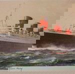  Καρτ ποστάλ με "ΠΛΟΙΟ QUEEN MARY", έγχρωμο.