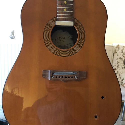 Melody acoustic guitar used, vintage, solid wood