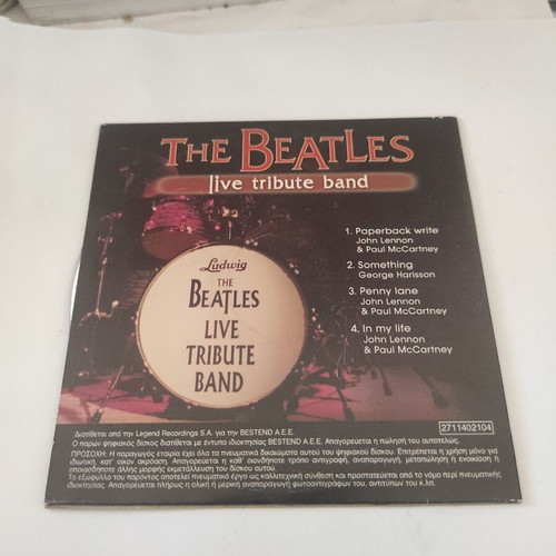 The Beatles Live Tribute Band CD like new, rock