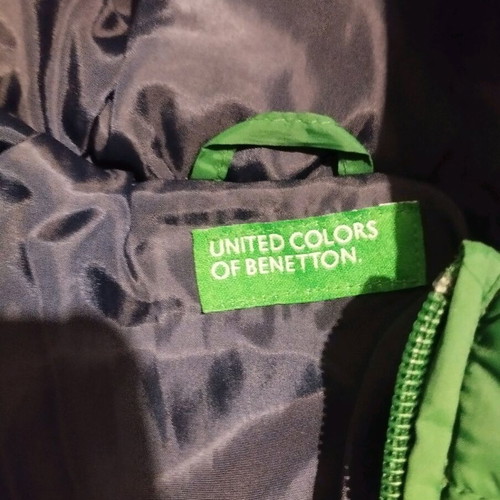 Benetton kids thick jacket size 4-5 like new, green