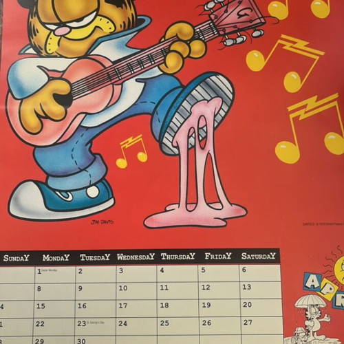Garfield 1978 calendar used