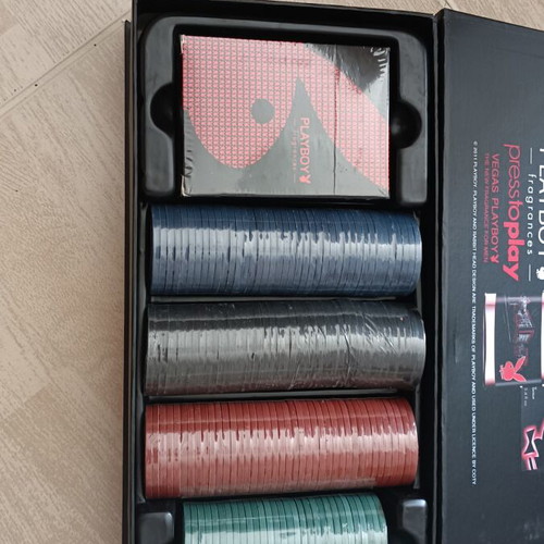 Playboy Poker Set new with cards and chips