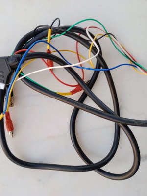 Scart употребяван за свързване на телевизор с VCR или DVD