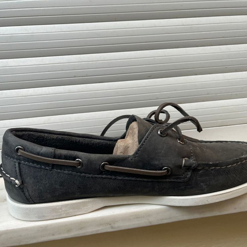 Sebago Docksides grey crazy horse leather size 44 new
