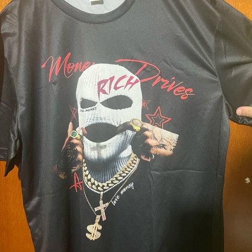 Rich men's t-shirt large athletic fabric new