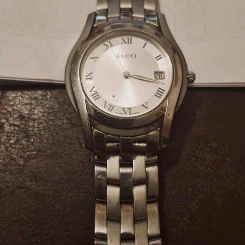 Gucci 5500M Unisex Watch Silver Dial Almost New