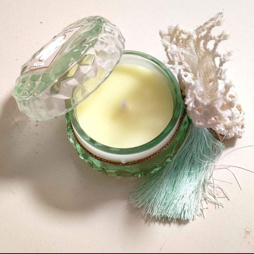 Scented candle wedding favor new, veraman color with pouch
