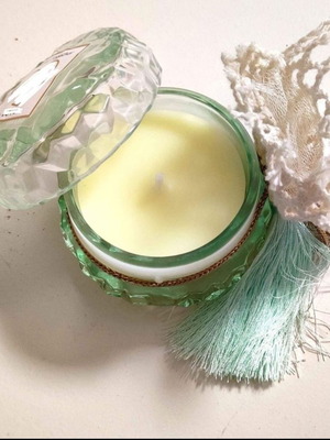 Scented candle wedding favor new, veraman color with pouch