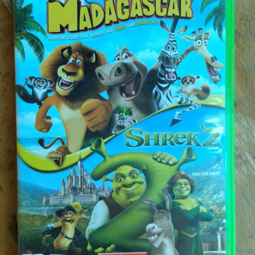 Madagascar and Shrek 2 DVD set used, dubbed animation