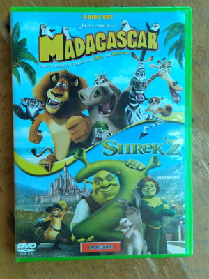 Madagascar and Shrek 2 DVD set used, dubbed animation