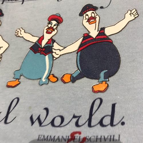 Emmanuel Schvili Disney Donald Daisy Duck T-Shirt Italy Size M