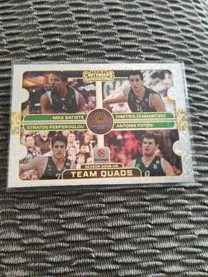 Panini Euroleague Panathinaikos Team Quads new